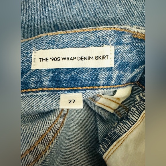 DENIM FORUM “The 90s Denim Skirt” Size 27 Indigo Blue Womens Midi - Picture 12 of 15